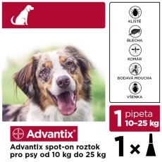 Advantix spot-on 1x2,5 ml pro psy 10-25 kg