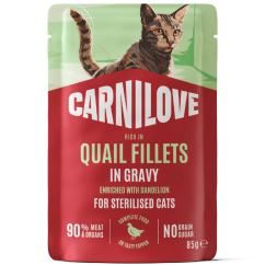 Carnilove Cat Pouch Gravy Quail with Dandelion 85 g