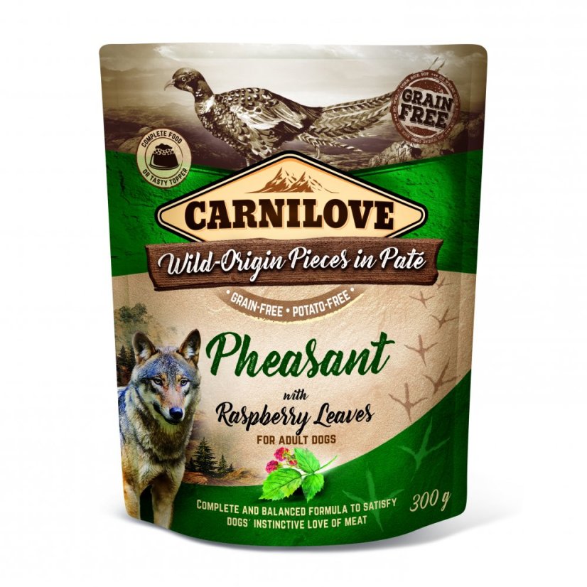 Carnilove Dog Pouch Paté Pheasant & Raspberry 300g