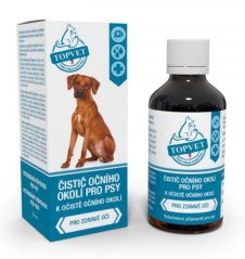 Čistič očního okolí pro psy TOPVET 50ml (EXP: 6/2026)