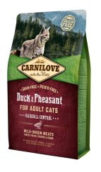 Carnilove Cat Duck & Pheasant Adult Hairball Control 2kg (EXP: 12/2025)