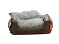 Aminela pelíšek s polštářem S hnědá/šedá 60x50cm