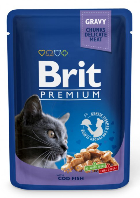 Brit Premium Cat kapsa with Cod Fish 100g