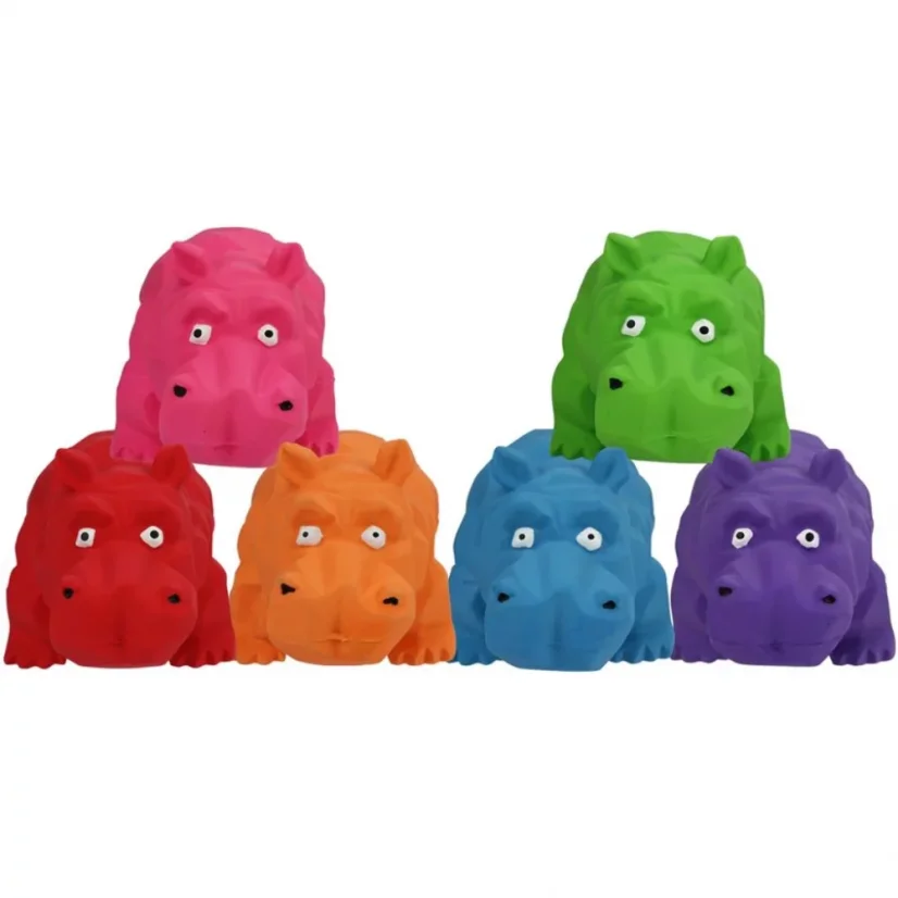 Hračka Multipet Origami Pals chrochtající hroch latex 20,5 cm