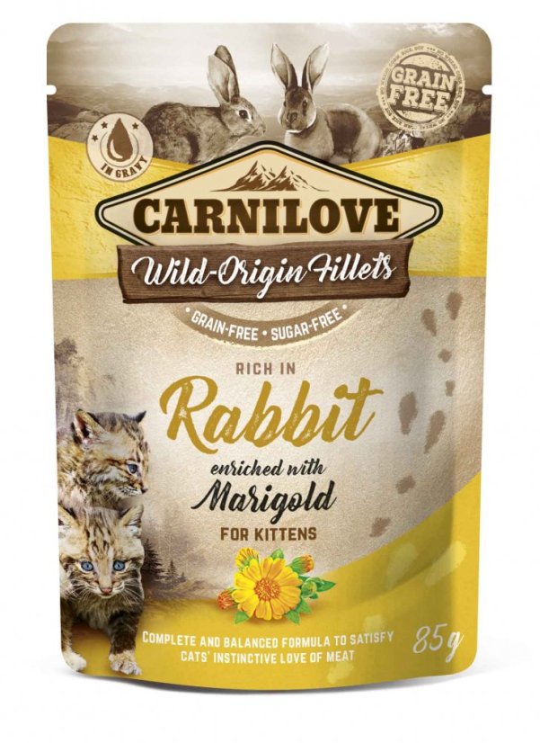 Carnilove Cat Pouch Kitten Rabbit & Marigold 85 g Carnilove Cat Pouch Kitten Rabbit & Marigold 85 g