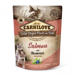Carnilove Dog Pouch Paté Salmon & Blueber Puppies 300g