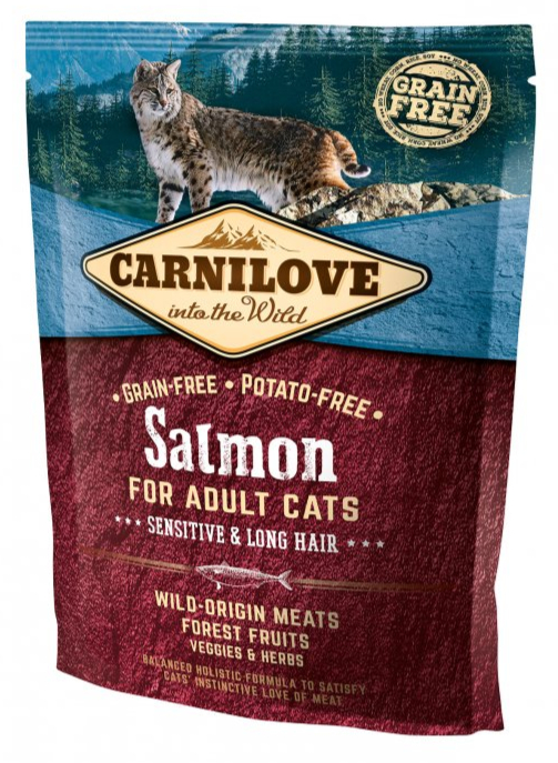 Carnilove Cat Salmon for Adult Sensitive & Long Hair 400 g