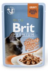 Brit Premium Cat kapsička Fillets in Gravy With Turkey 85g