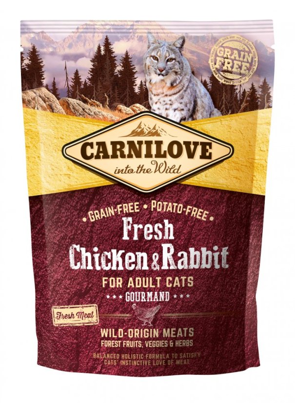 Carnilove Cat Fresh Chicken & Rabbit for Adult 400g (EXP: 2/2026)