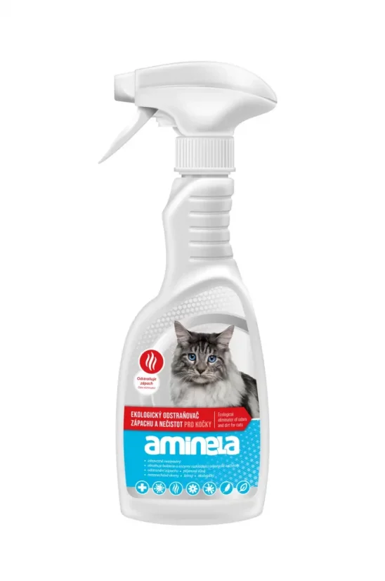 Aminela Clean Ekologický odstraňovač zápachu a nečistot pro kočky 500 ml