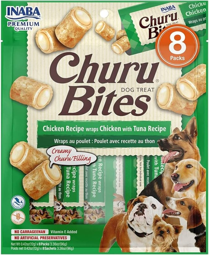 Churu Dog Bites Chicken wraps Chicken + Tuna 8x12g