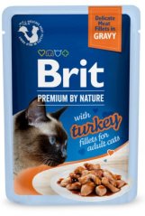 Brit Premium Cat kapsička Fillets in Gravy With Turkey 85g